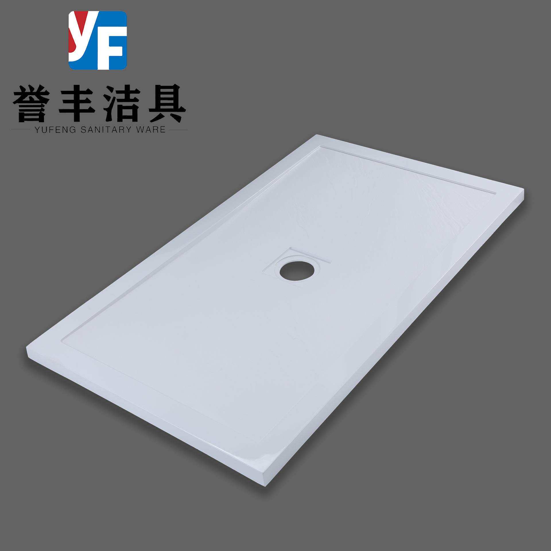 淋浴房踏脚石卫生间长方型形槽底钻石型底座防滑垫脚人造石亚克力