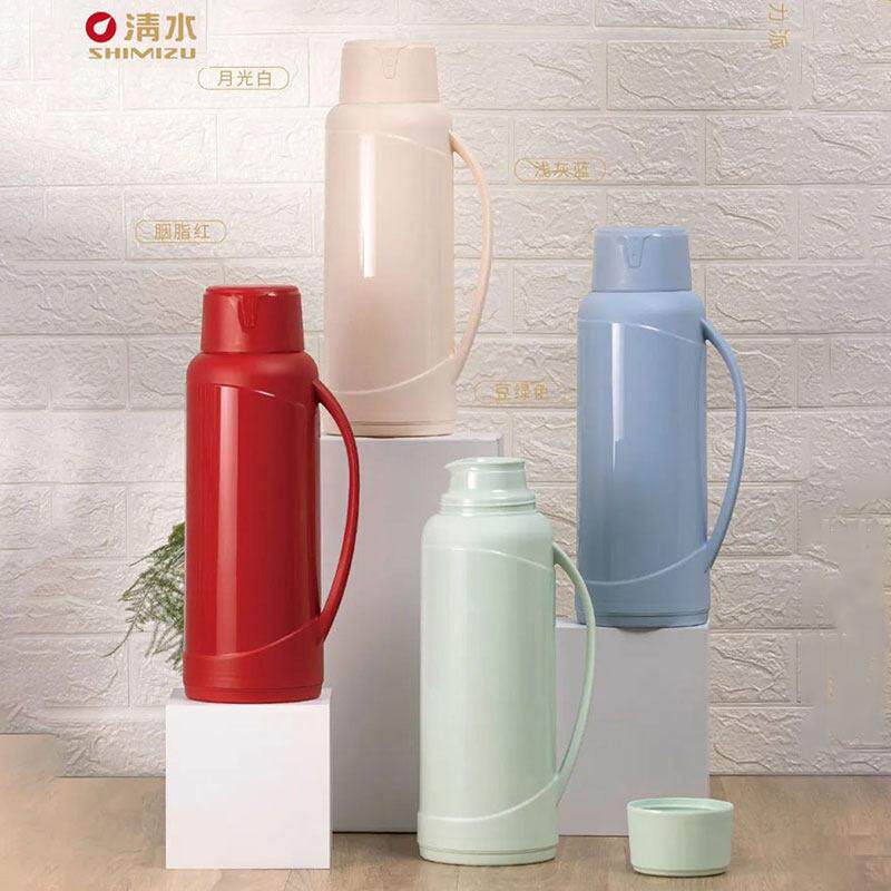 上海清水家用热水瓶保温壶玻璃内胆暖壶大容量办公宿舍开 水瓶