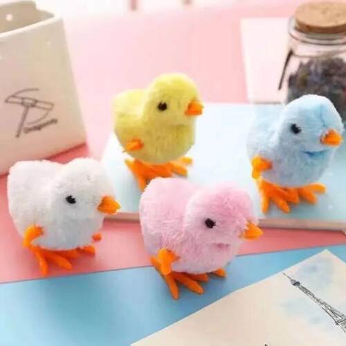 Pet Cat Toys Jumping Walking Hopping Cartoon Plush Chicken C