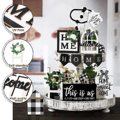 Rustic Wooden Tray - Charming Cottage Decor For Home,