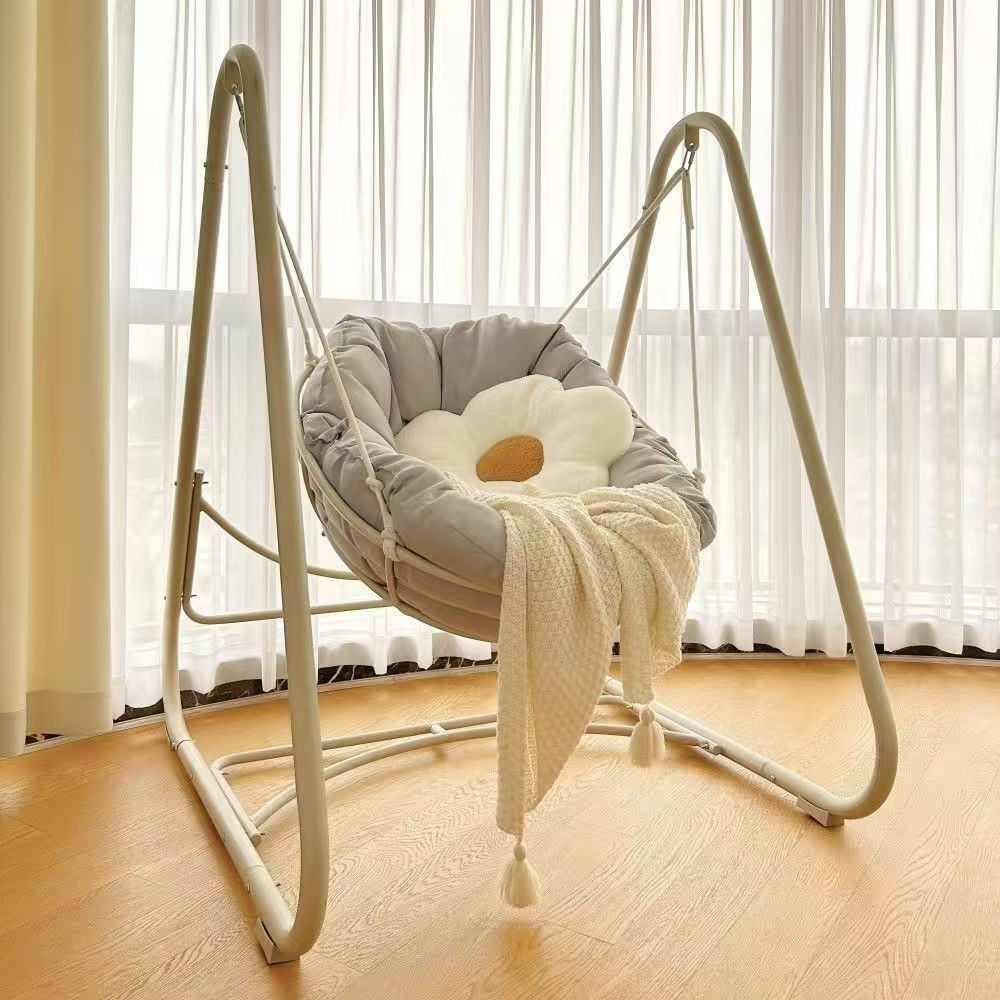 户外铁艺秋千吊篮室外花园庭院别墅小院网红阳台双人吊床吊椅