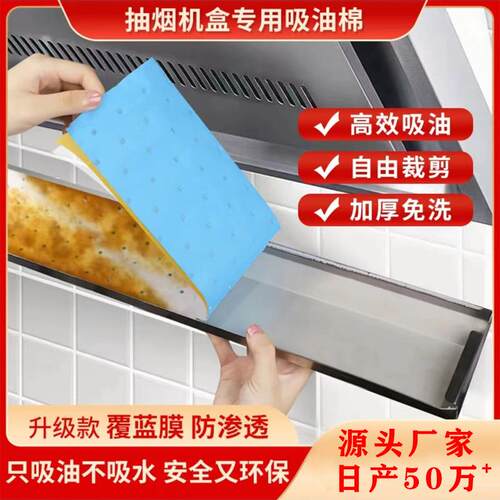 Thickened Range Hood Oil Absorbing Strips, Filter Mesh, Oil-