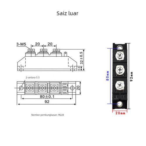 防反二极管40A MDK40A600V800V1000V1200V1600V直流防逆流防反充