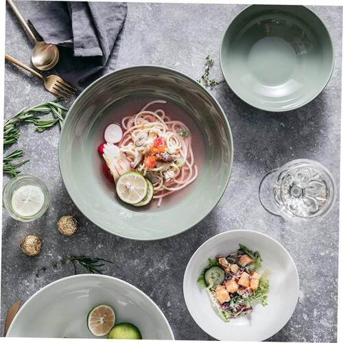 Ceramic large salad bowl, pasta dish, restaurant tableware