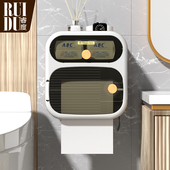 卫生间纸巾盒免打孔防水厕所抽纸盒壁挂卫生纸置物架浴室卷纸筒架