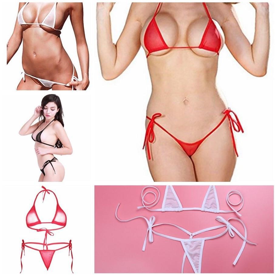 swimsuit micro net lingerie sexy tulle underwear pajamas