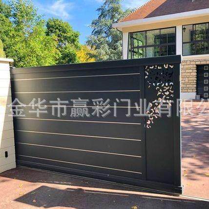 平移门直线门铝合金封板公司自动伸缩大门电动段滑门工厂房厂门口