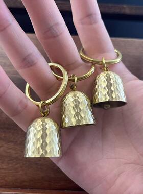 黄铜锤纹铃铛ins风露营书包挂件铃铛宠物挂铃手工工艺品铃铛