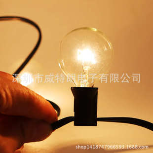 灯串e12美钨丝复古装 饰25庭院灯g40规规电led插圣诞规欧防雨灯英