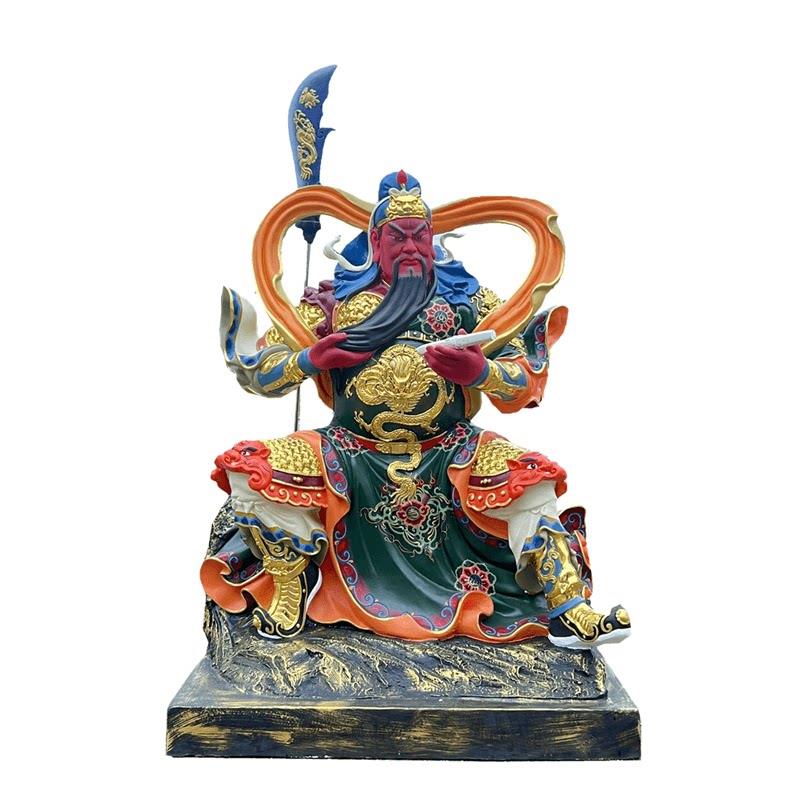 关公神像关圣帝君武财神爷供奉关公树脂摆件木雕铜雕周仓关平佛像