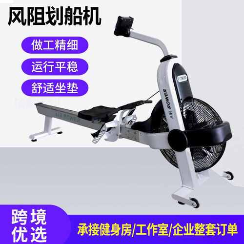 商用智能风阻划船机 室内健身链条式划船机健身工作室风阻划船机