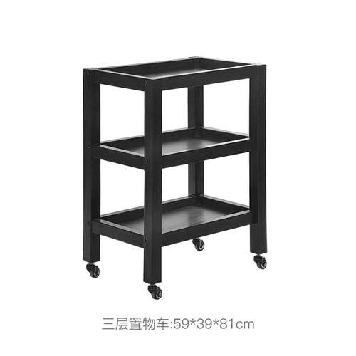 高档名木质车置物车可移动储物架推车美容腾美发工具推车收纳工具