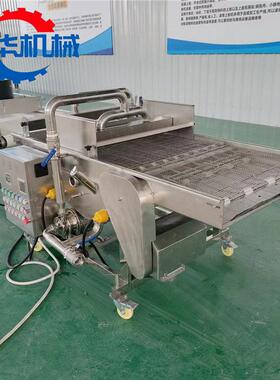 蛋糕巧克力涂层机威化饼干裹巧克力设备糙米卷能量棒淋面机