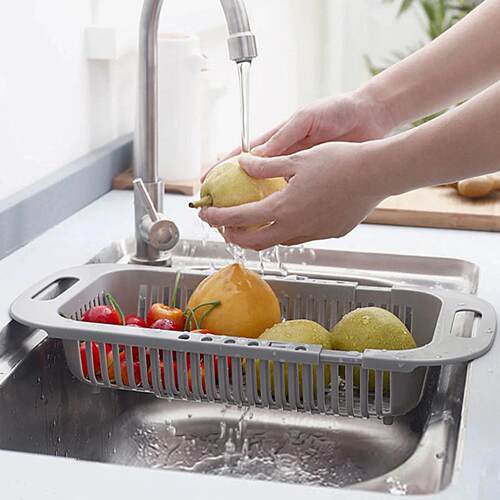 Drain basket bowl rack Kitchen fruit basin storage rack sink