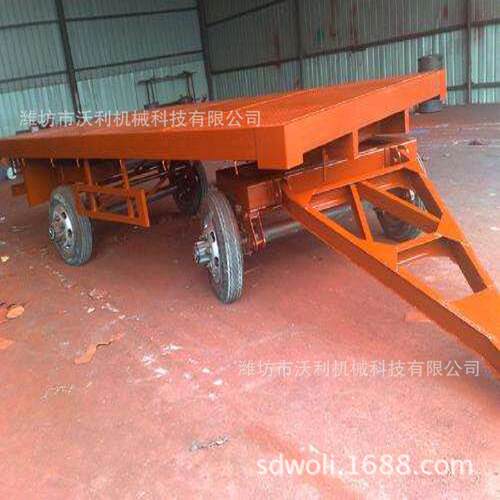厂家供应农用平板拖车 运输搬运四轮拖车 物流转运轻型工具车