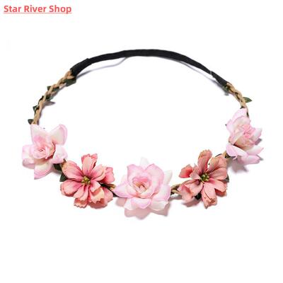 1pcs Women Charm Flower Tiara Wedding Floral Headband Hair A