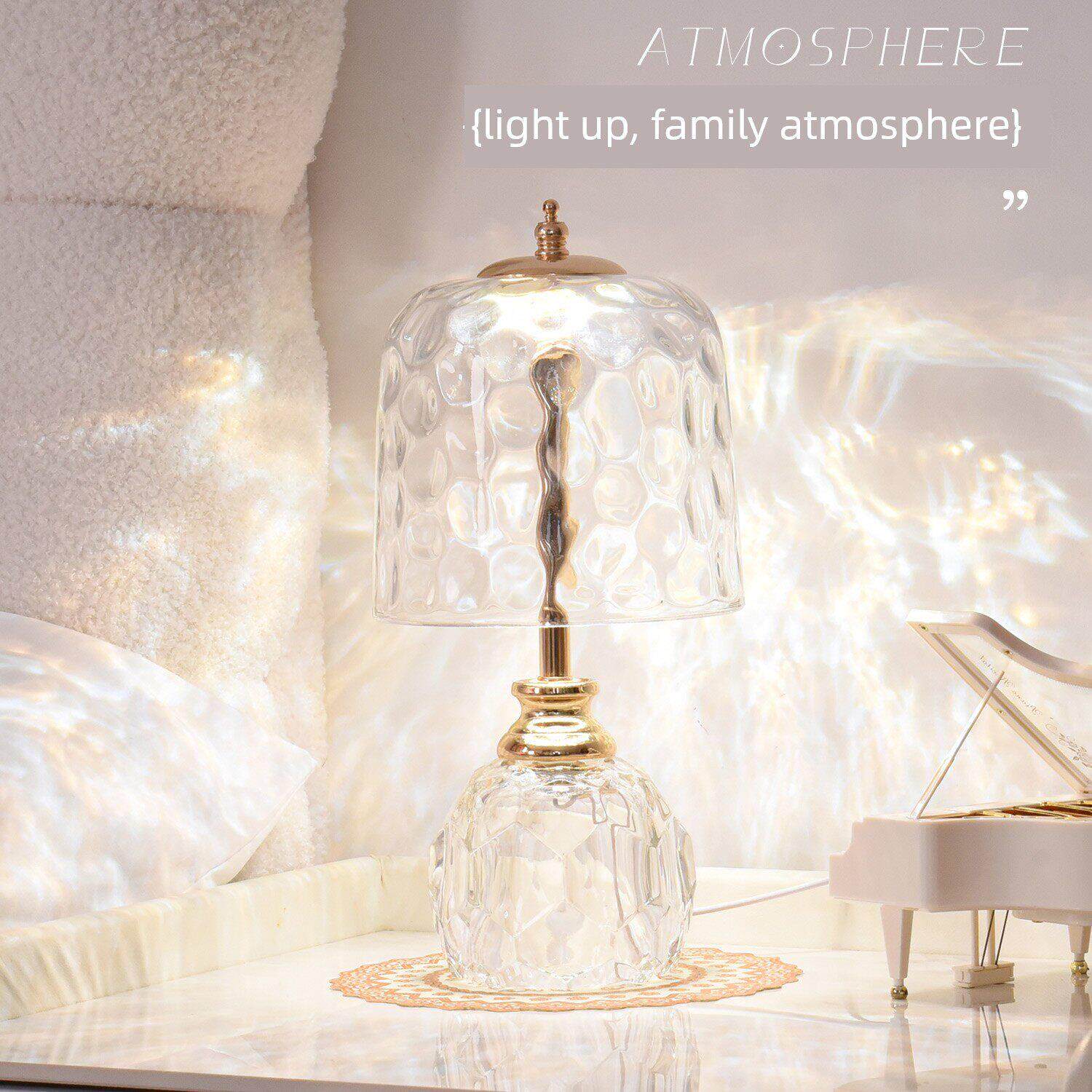 轻奢水晶台灯高端主卧室床头柜灯浪漫高级感高颜值装饰氛围小夜灯