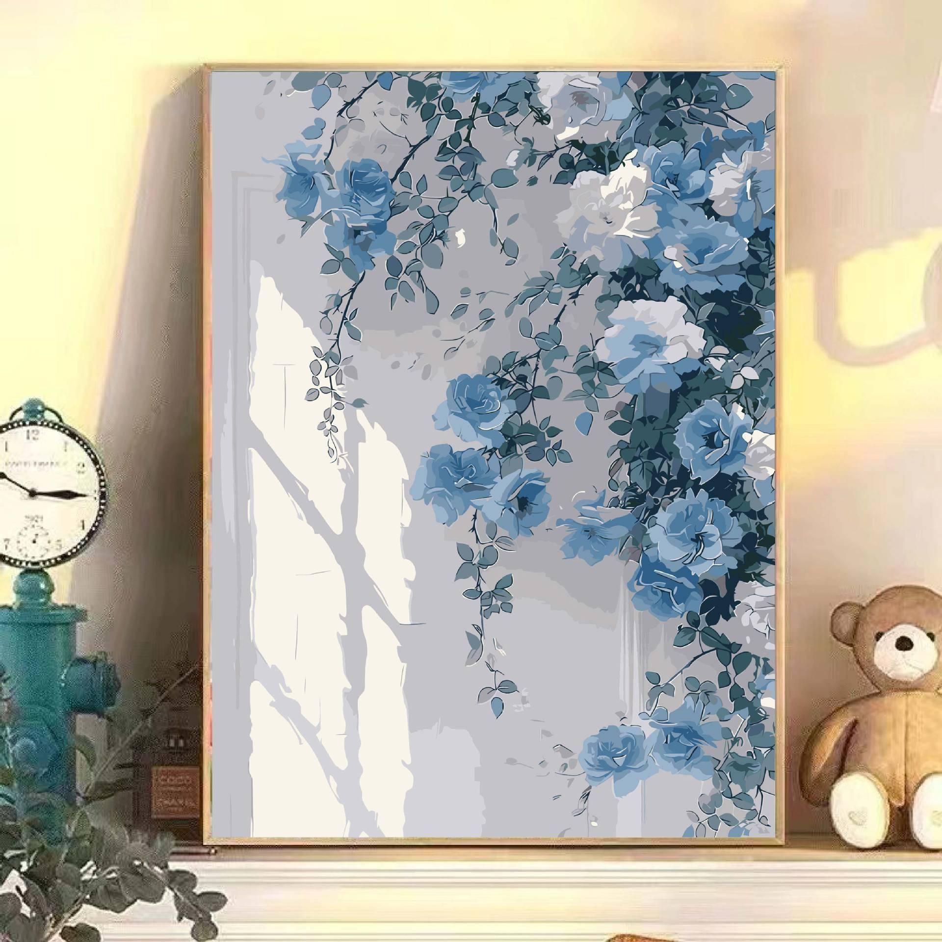 手工数字油画diy填色客厅房间装饰挂画艺术填充油彩画