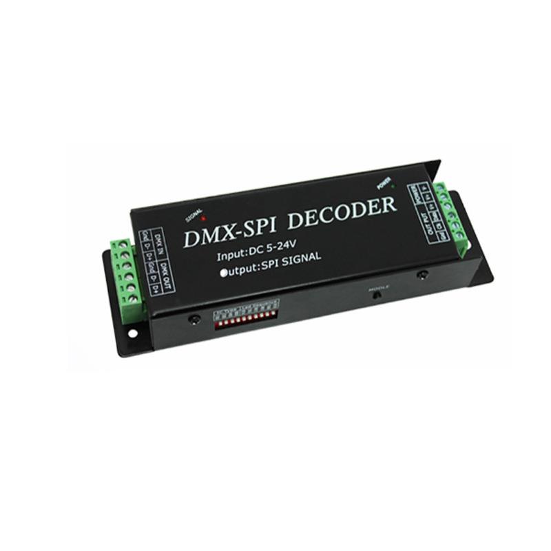 DMX512解码器 4通道数码管显示导轨式解码控制器 LED低压控制器