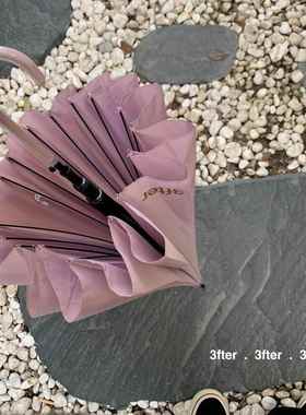 女友紫/男友黑 情侣雨伞！超结实挡风16股大伞长柄伞3fter定制