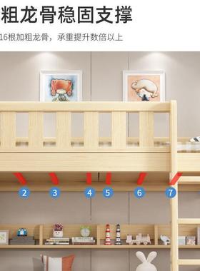 全实木木成人高低床上下铺床校宿舍上下学床两无品牌/双层床家用