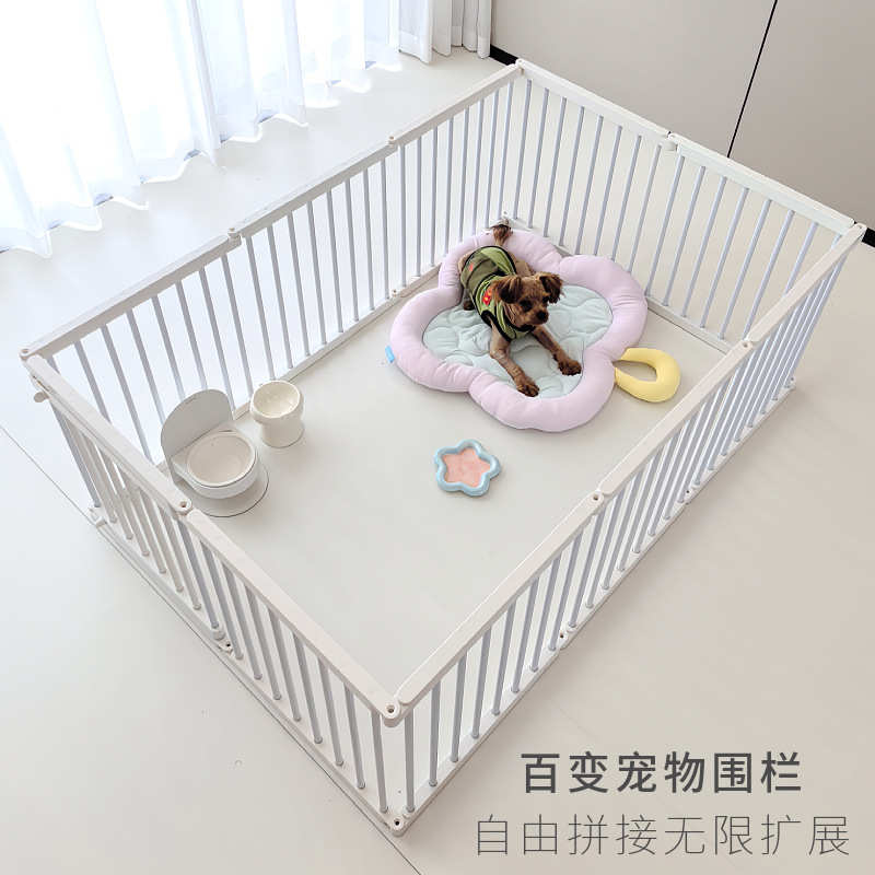 萌小宝白色宠物围栏狗狗笼子兔笼隔离门护栏中小型犬室内栅栏家用