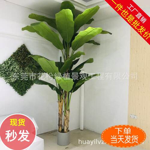 仿真banana tree仿真芭蕉叶盆栽盆景 舞台造景园林装饰室内摆件
