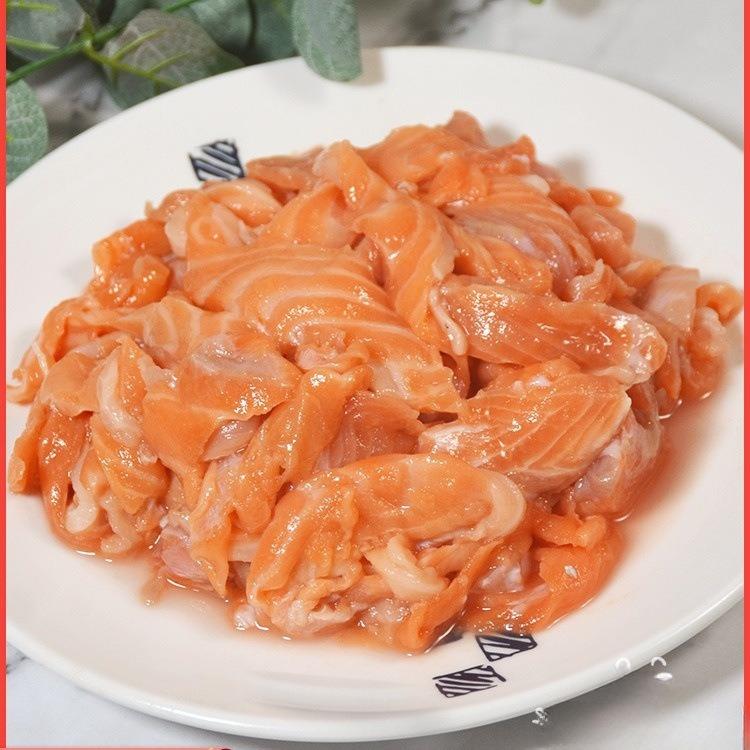无刺三文鱼碎肉泥褐色肉边角料生骨肉宠物狗狗猫咪
