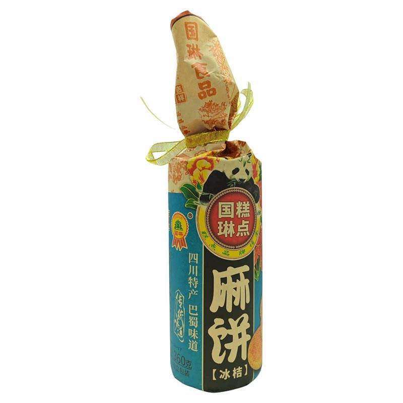 国琳麻饼360g四川特产椒盐葱油冰桔味成都软芝麻饼老式老年人点心