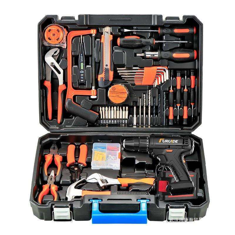 日常家电钻手468工具套五金电工木专用维装修用多功能工具箱工
