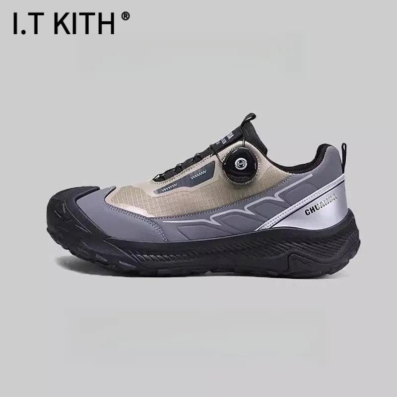 I.T KITH男鞋男士夏季一脚蹬旋转纽扣运动休闲鞋男款百搭户外
