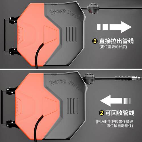家纳用洗机ECF绕管器高压水车管鼓亿力绿田清洗机收水架出水管卷