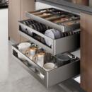 多层拉篮厨房双层碗柜304不锈钢抽拉式 内置碗架收纳碗碟篮其他