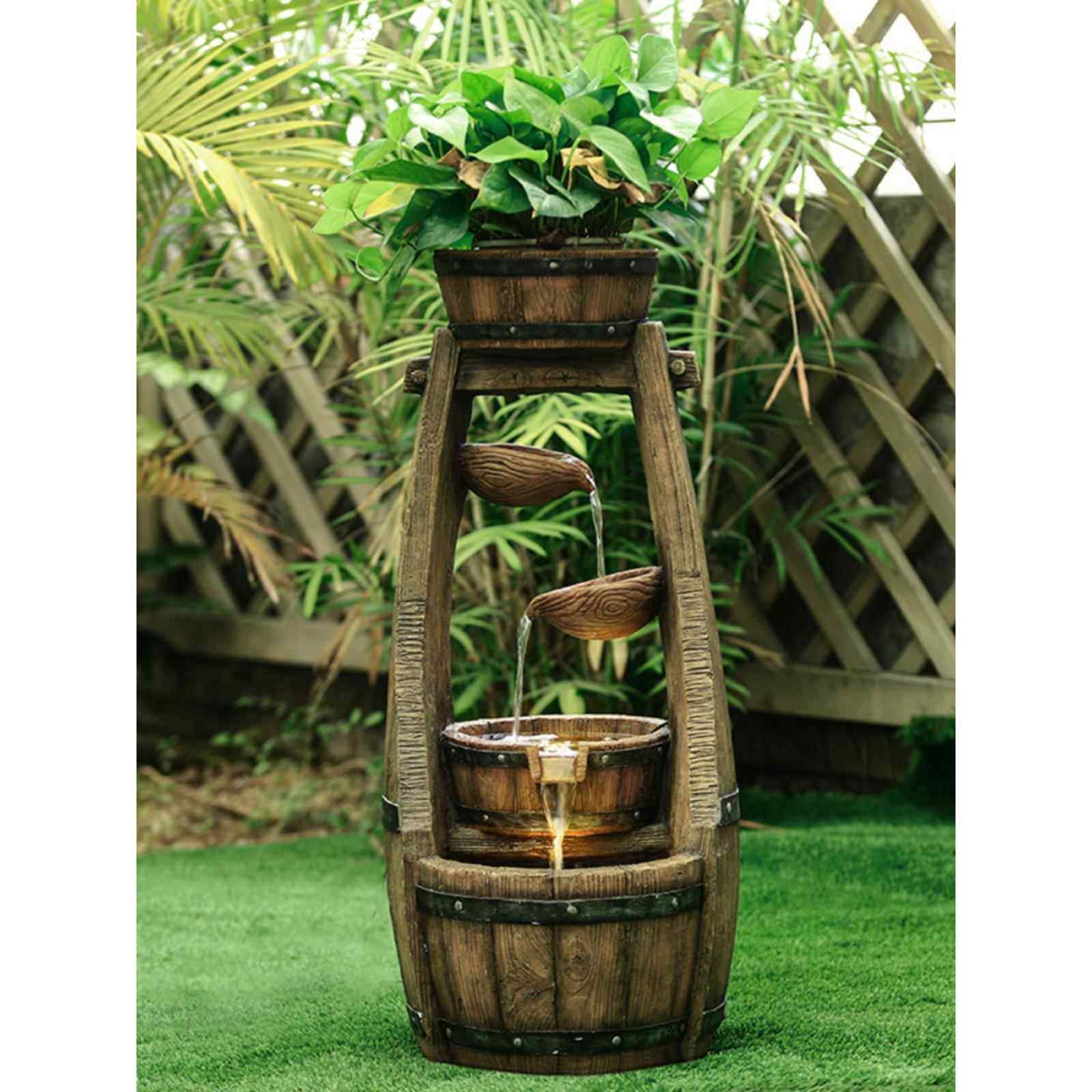 创意落地式流水饰品户外庭院喷泉循环水系统景观阳台花园家居装饰