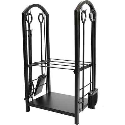 新颖款式现代简约铁艺柴火架室内外木材储存架拆卸式柴火置物架