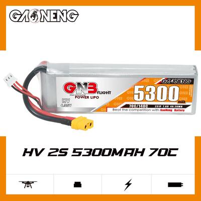 GNB高能5300mAh 2S 7.6V 70C HV遥控攀爬车模型船模RC锂离子电池
