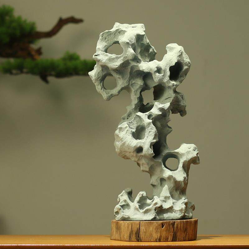 高档新式仿真人造太石湖禅意摆件中客厅书房庭院民鱼缸造景宿装饰