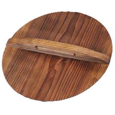 手工杉木锅盖家用大铁锅木头盖子老式木质圆形水缸盖加厚实木