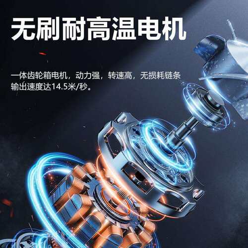 12寸大功率锂电锯充电式伐木工高速电链锯家用小型电锯无刷锯木头