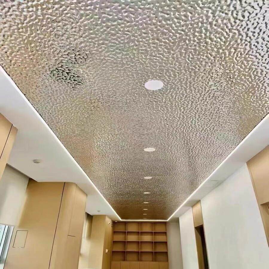 水波纹板装饰银色吊顶仿不锈钢背景镜面金属膜婚庆自粘金色波浪