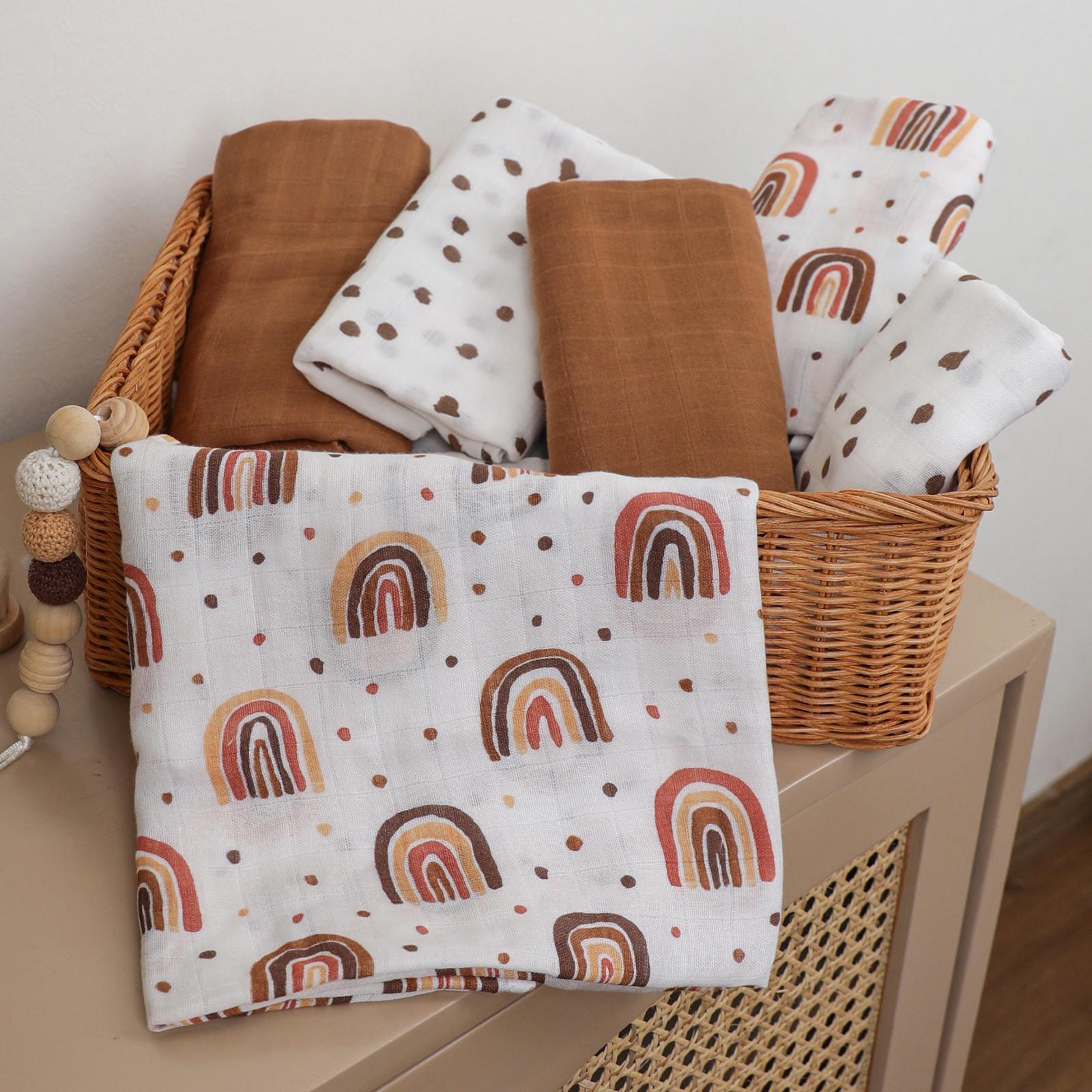 夏季薄款婴儿竹纤维双层浴巾小方巾毯子新生儿童盖毯纱巾毯子包巾