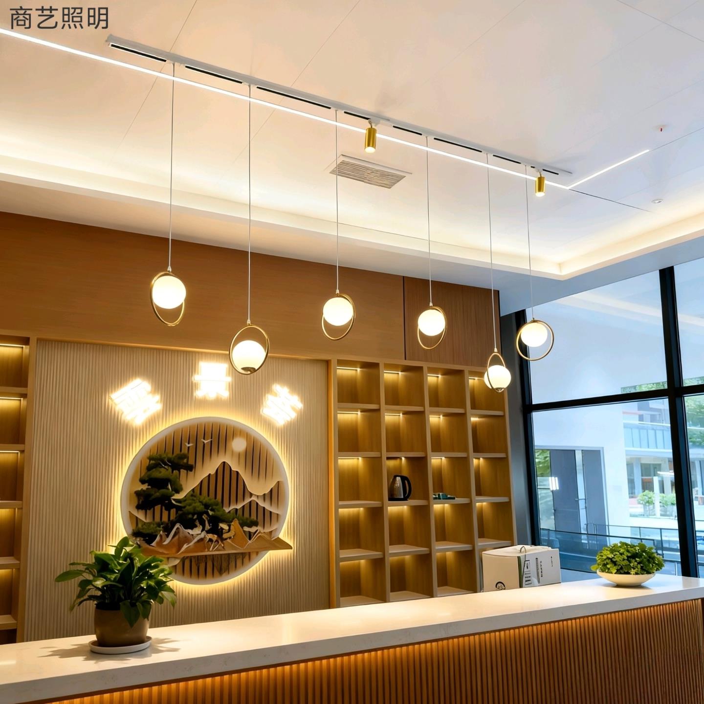 创意吊灯店铺前台吧台灯收银台吊灯设计师个性圆网红服装店橱窗灯