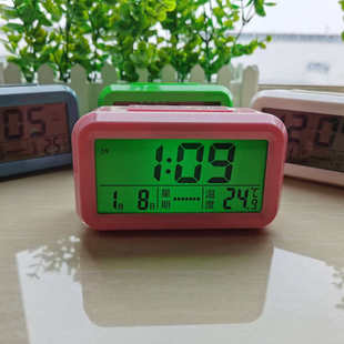 声盲人语音报时器闹表床头学生充电闹钟充电电子夜光西辰