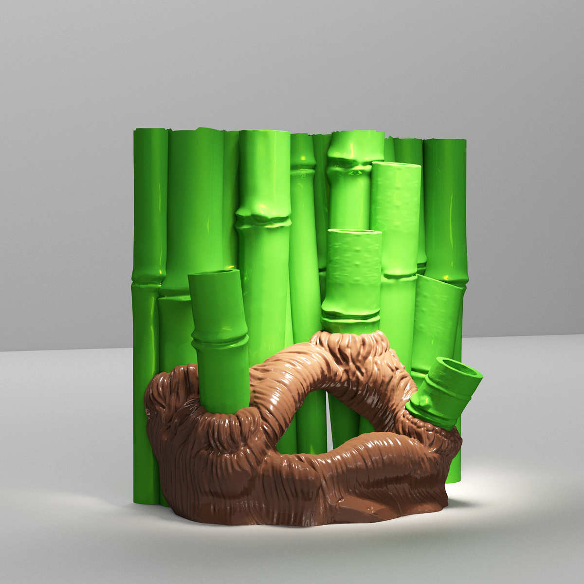 CM爬箱竹子3D背景板爬箱生态造景立体背景墙水族缸玻璃缸雨淋造景