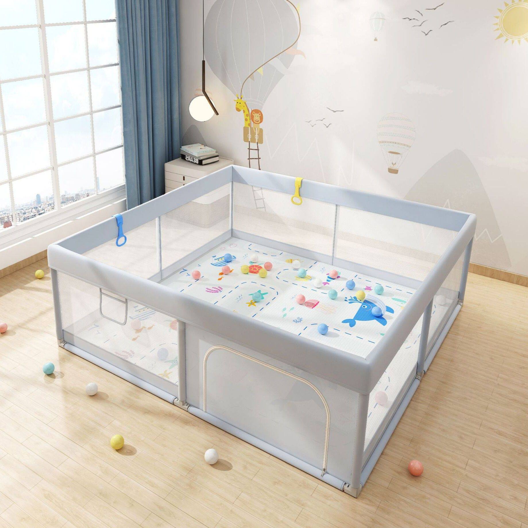 笔记本支架 手机架婴儿爬行垫儿童游戏布艺围栏防护栏playpen