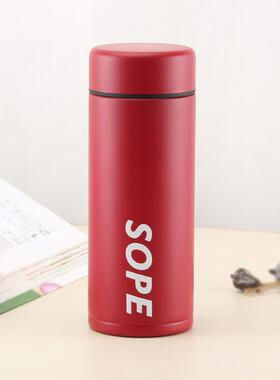 高档温杯档3保16不锈钢水杯子男o女便携小巧简约定制log刻字高泡