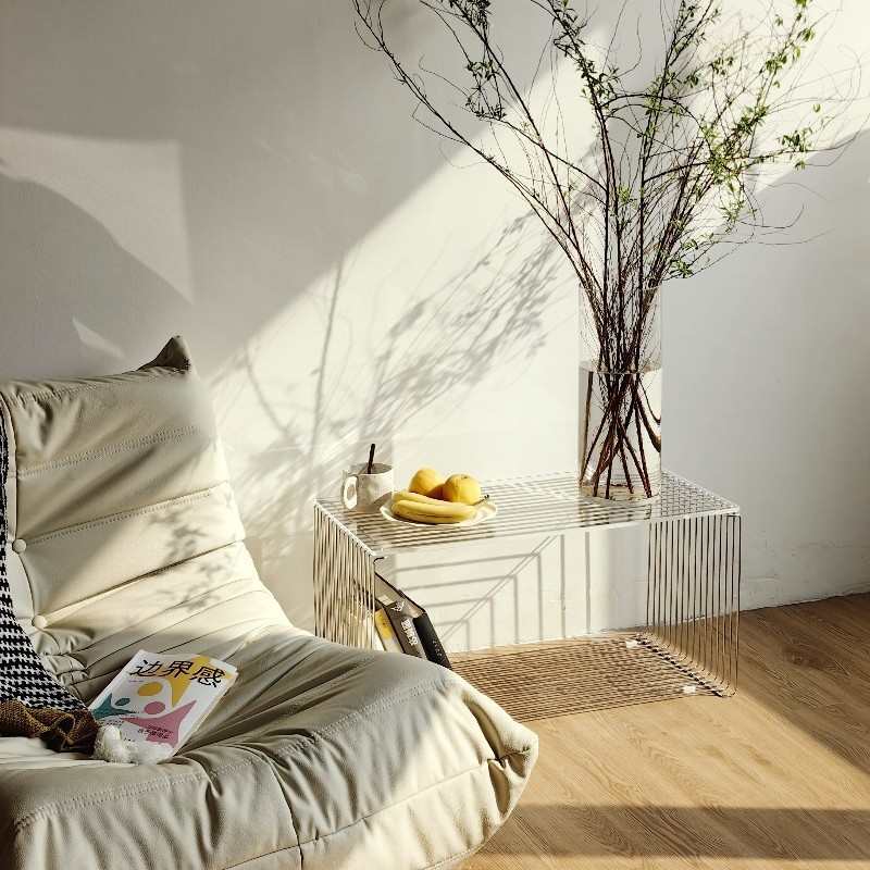 Chea Wea现代简约Panton Wire沙发角几不锈钢线边几创意组合中古