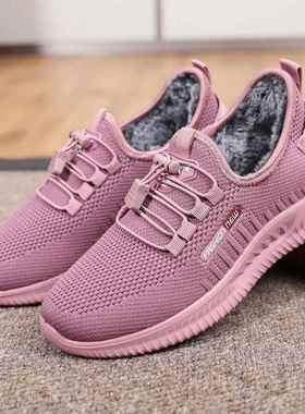 正品老北京布女棉鞋加绒保暖冬鞋女鞋季子中老年人防妈滑妈运动休