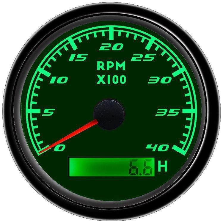 85mm发电机W端发动机转速表加装货车游艇汽车数显ledled船用仪表