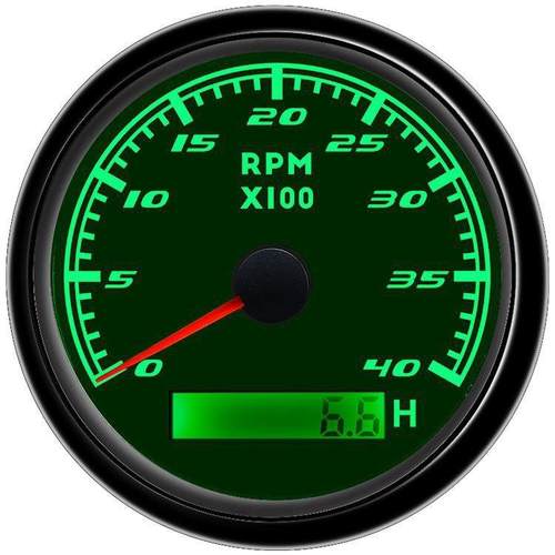 85mm发电机W端发动机转速表加装货车游艇汽车数显ledled船用仪表